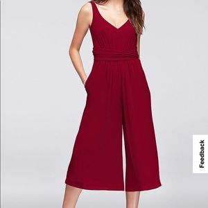 NWT Tie-Back Crinkle Chiffon Bridesmaid Jumpsuit